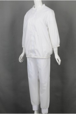 iG-BD-CN-175 订做白色长袖运动套装 制造橡筋束袖团体制服 团体制服供应商