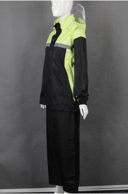 iG-BD-CN-113 网上下单订购长袖拼接雨褛套装 设计橡筋束袖雨褛制服 雨褛制服中心