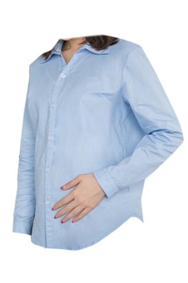 SKUFPW016 製造長袖襯衫孕婦裝 設計工作服孕婦裝 紐扣袖口 孕婦裝製衣廠