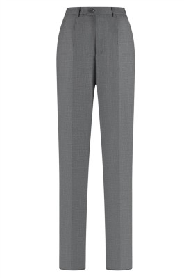 網上下單訂製灰色直筒西褲 個人設計腰側橡筋職業女西褲 女西褲供應商 29.5%polyester 70%羊毛 0.5%導電絲 270克 CHENSHANG WK7003 SKWT022