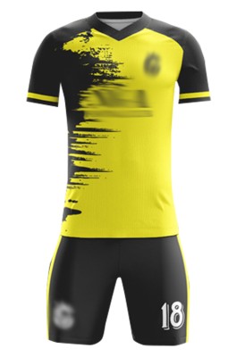 訂造友誼賽足球服 自訂印花撞色袖足球服套裝 足球服生產商 FJ018