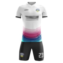 大量訂製球迷足球服  時尚設計V領撞色袖印花足球服套裝足球服供應商 FJ024  大量訂製球迷足球服  時尚設計V領撞色袖印花足球服套裝足球服供應商 FJ024