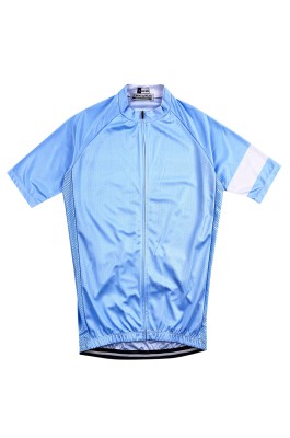 大量訂做短袖騎行單車衫   設計天藍色吸濕排汗公路單車衫  單車衫中心 SKCSCP011
