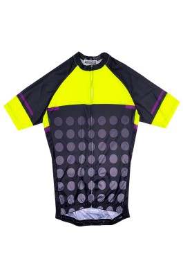 製造螢光黃短袖單車衫   設計吸濕排汗彈力單車衫  公路比賽單車衫生產商  SKCSCP016