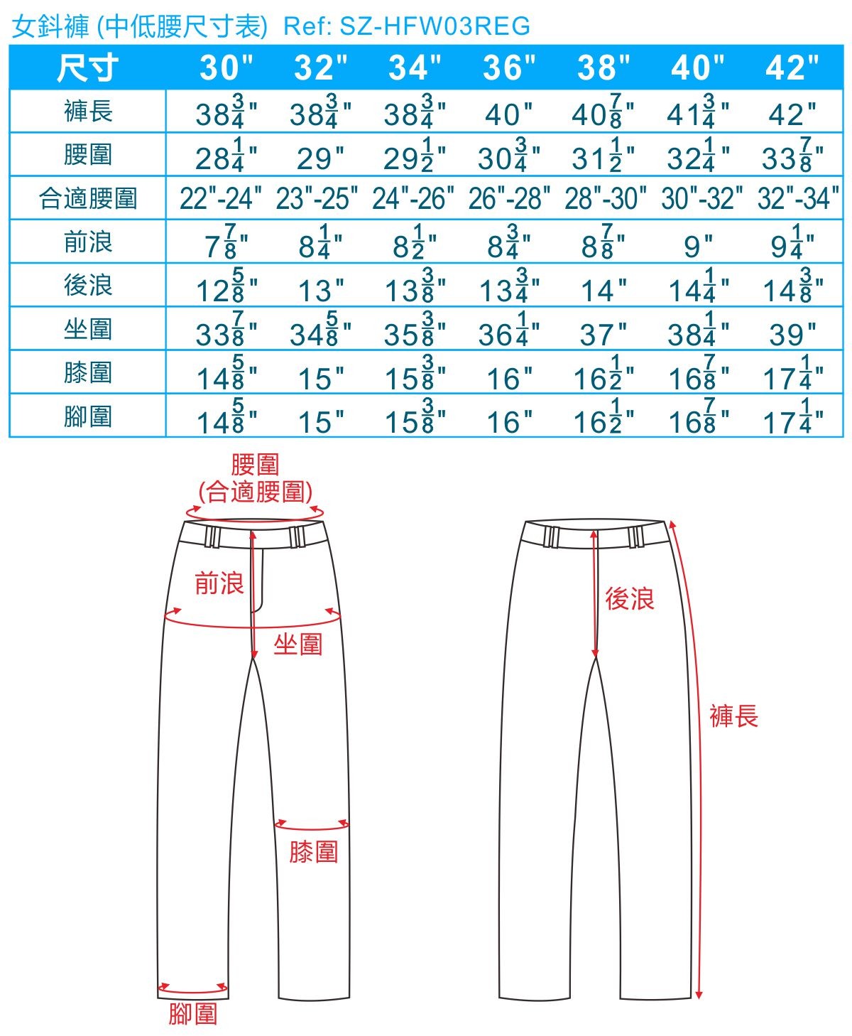 尺碼-æè¤²-é·è¤²-ç¡æ©¡ç褲é -女è£-20090204