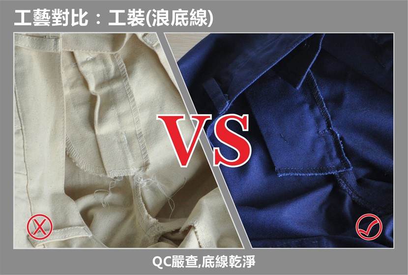 工藝對比:工裝(浪底線)