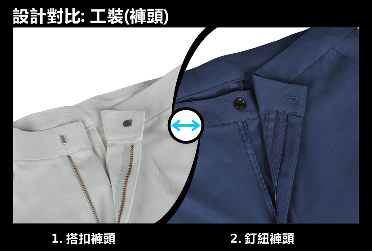 設計對比:工裝(褲頭)
