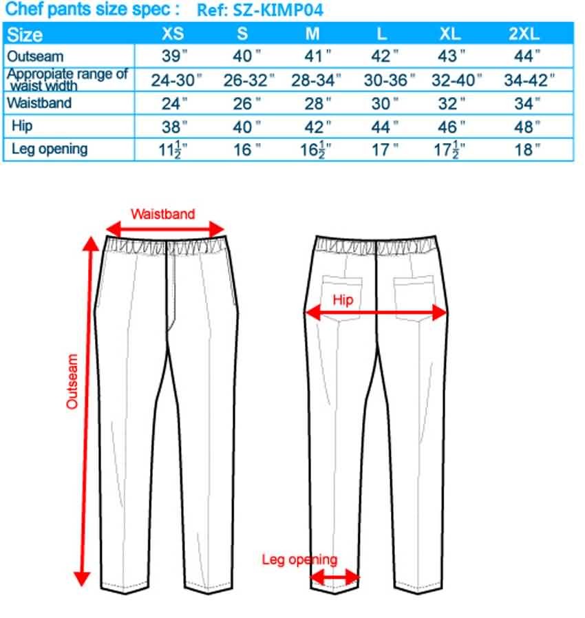 size-list-Chef pants-male-20110327