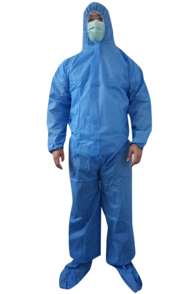 Waterproof One-Piece Overalls With Hood Oil-Resistant Work Safety Clothing  Coverall For Sparying Painting Factory