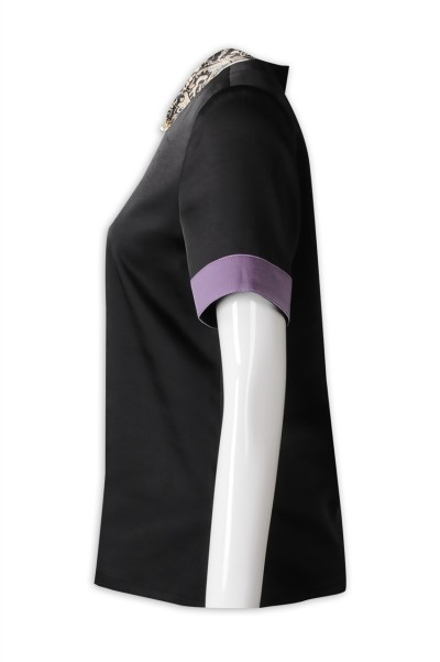 Hl020 Design Color Contrast Cuff Uniform Supply Hotel Front Desk Staff