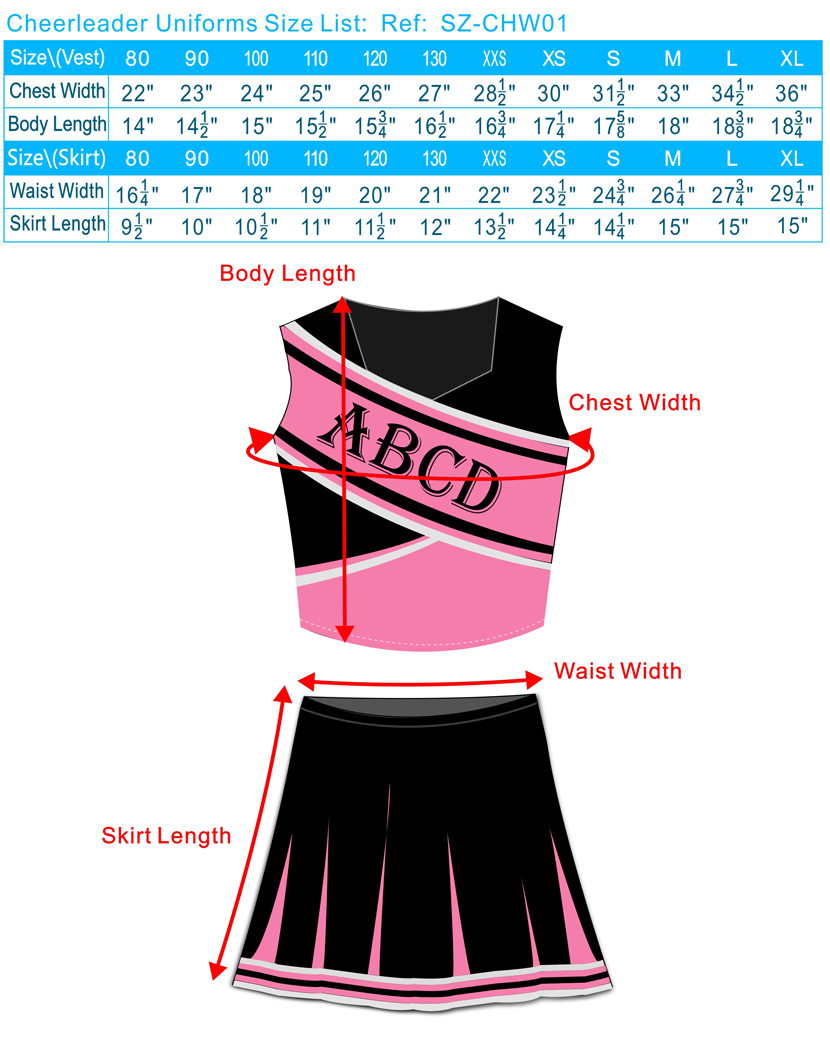 Varsity Uniform Measurement Guide