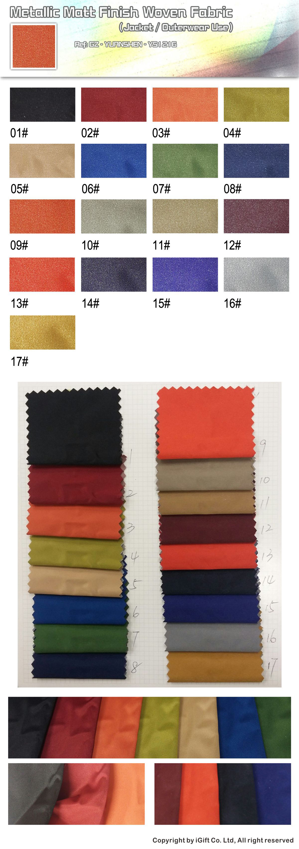 MetallicShiny Finish Woven Fabric YS1216