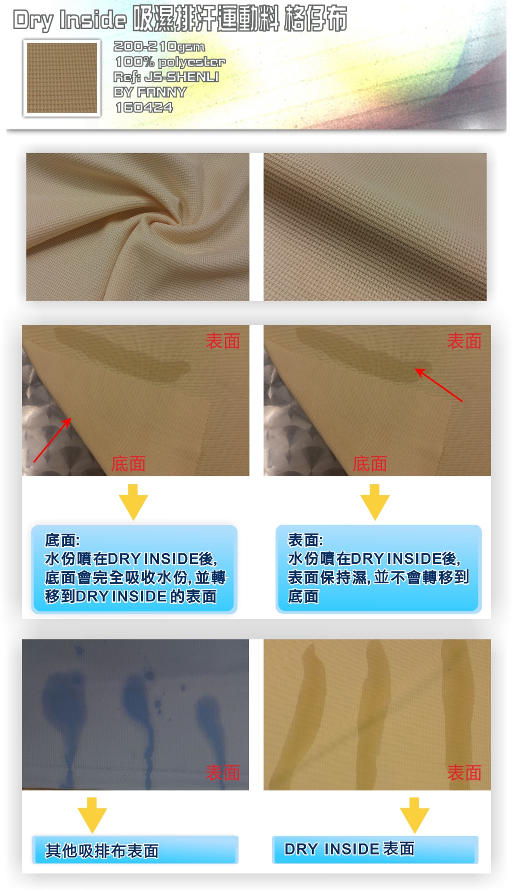吸濕排汗運動料 格仔布