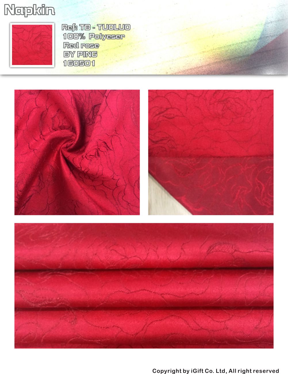 Napkin-red rose