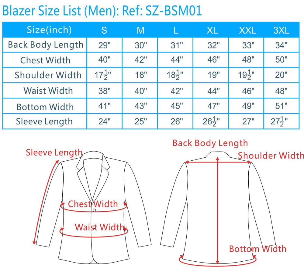 Big And Blazer Size Chart