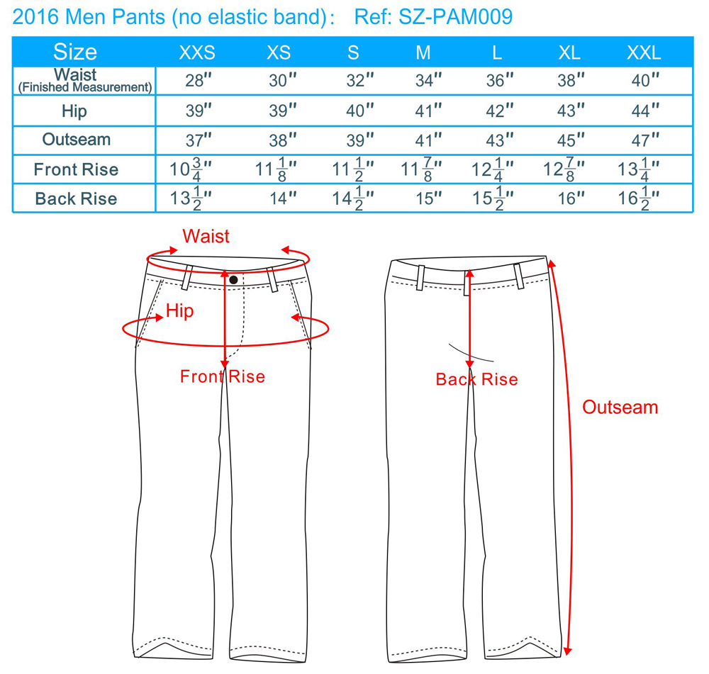 casual pants size guide, plus size casual pants, mens casual pants size ...