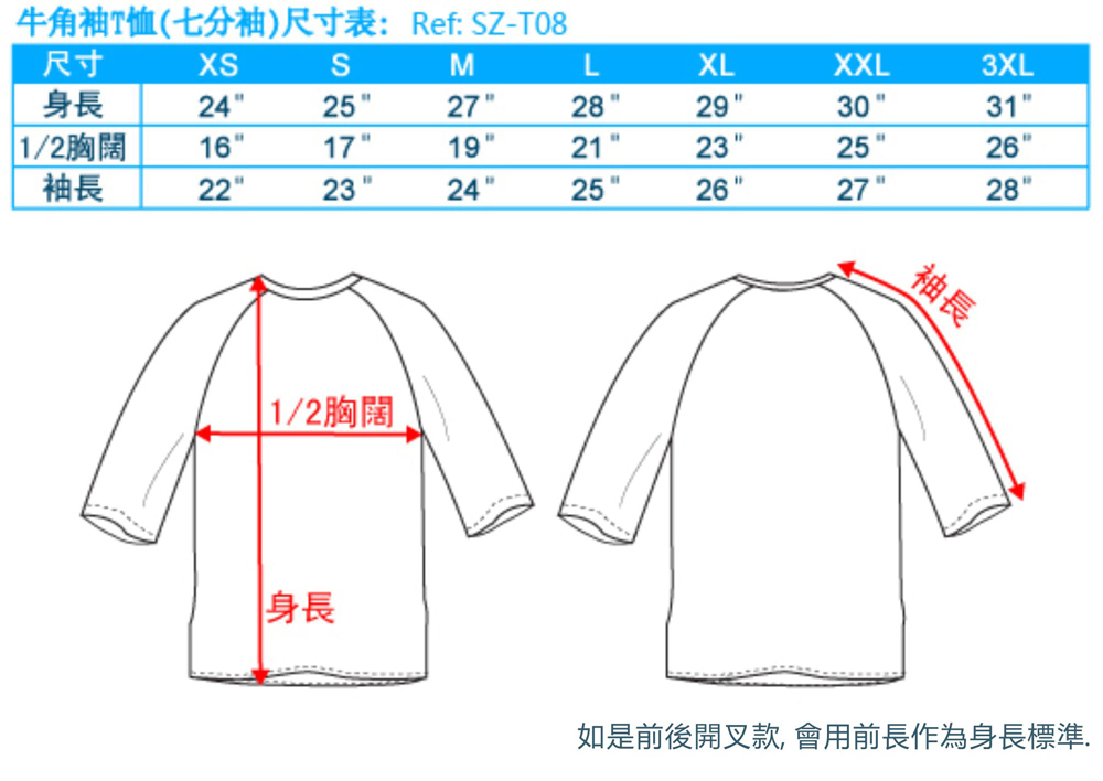 短袖t恤工序表图片