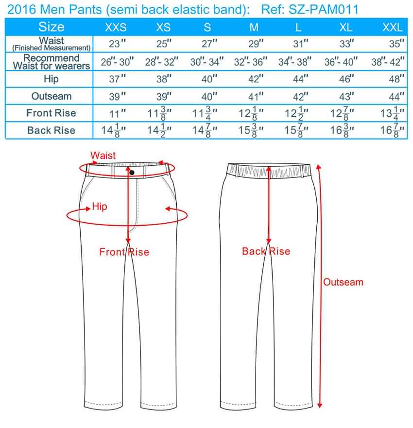 casual pants size guide, plus size casual pants, mens casual pants size ...