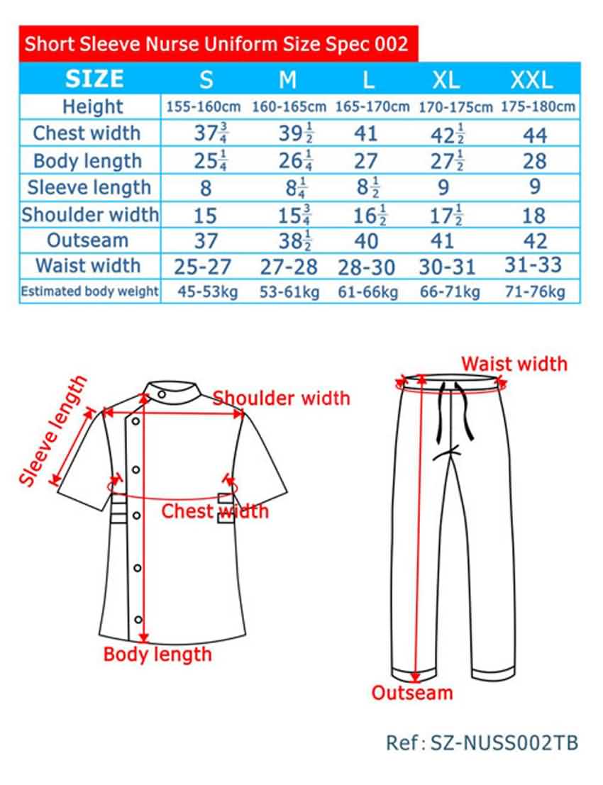 doctor gown size chart, doctor uniform sizing, nursing uniforms size ...