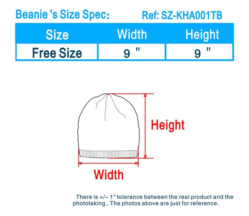 Hat Size Chart For Knitting