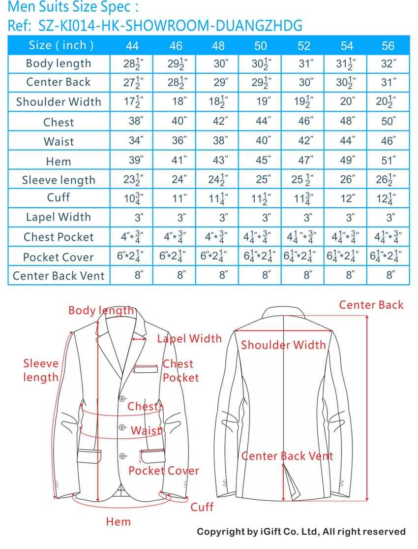 blazer size chart, mens blazer jacket size chart, ladies blazer size ...