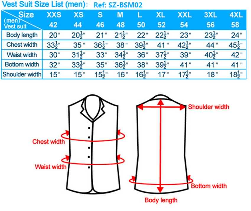 blazer size chart, mens blazer jacket size chart, ladies blazer size ...