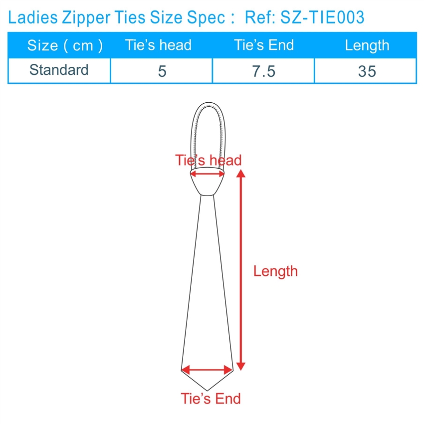 tie size chart, tie length chart, necktie size chart, necktie length